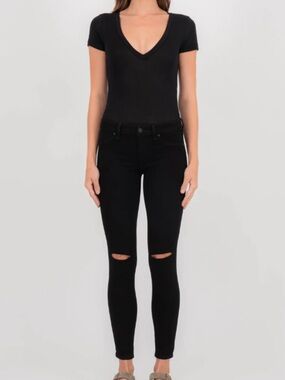 Level 99 Tanya High Rise Skinny Jeans - Jet Black